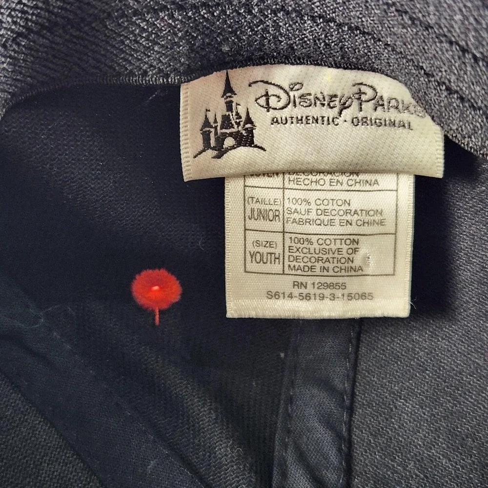 Disney Parks Mickey Mouse Hat Cap Fitted Youth One Size Black Graphic Boys